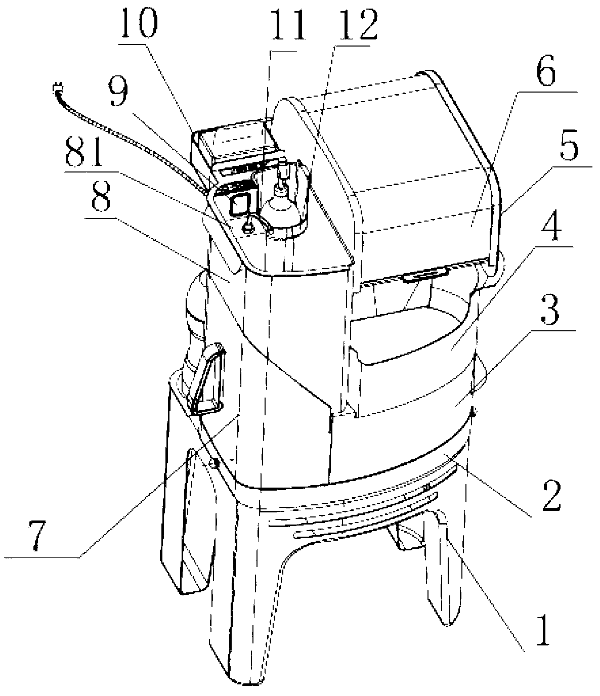 Portable garbage collecting device capable of washing hands