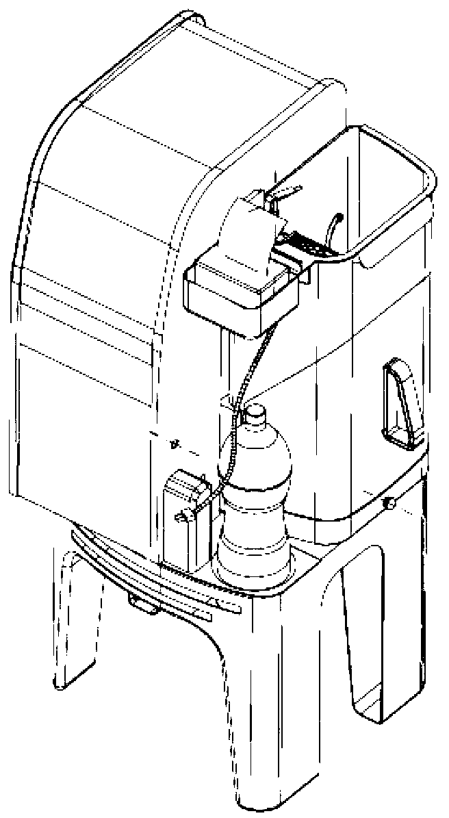 Portable garbage collecting device capable of washing hands