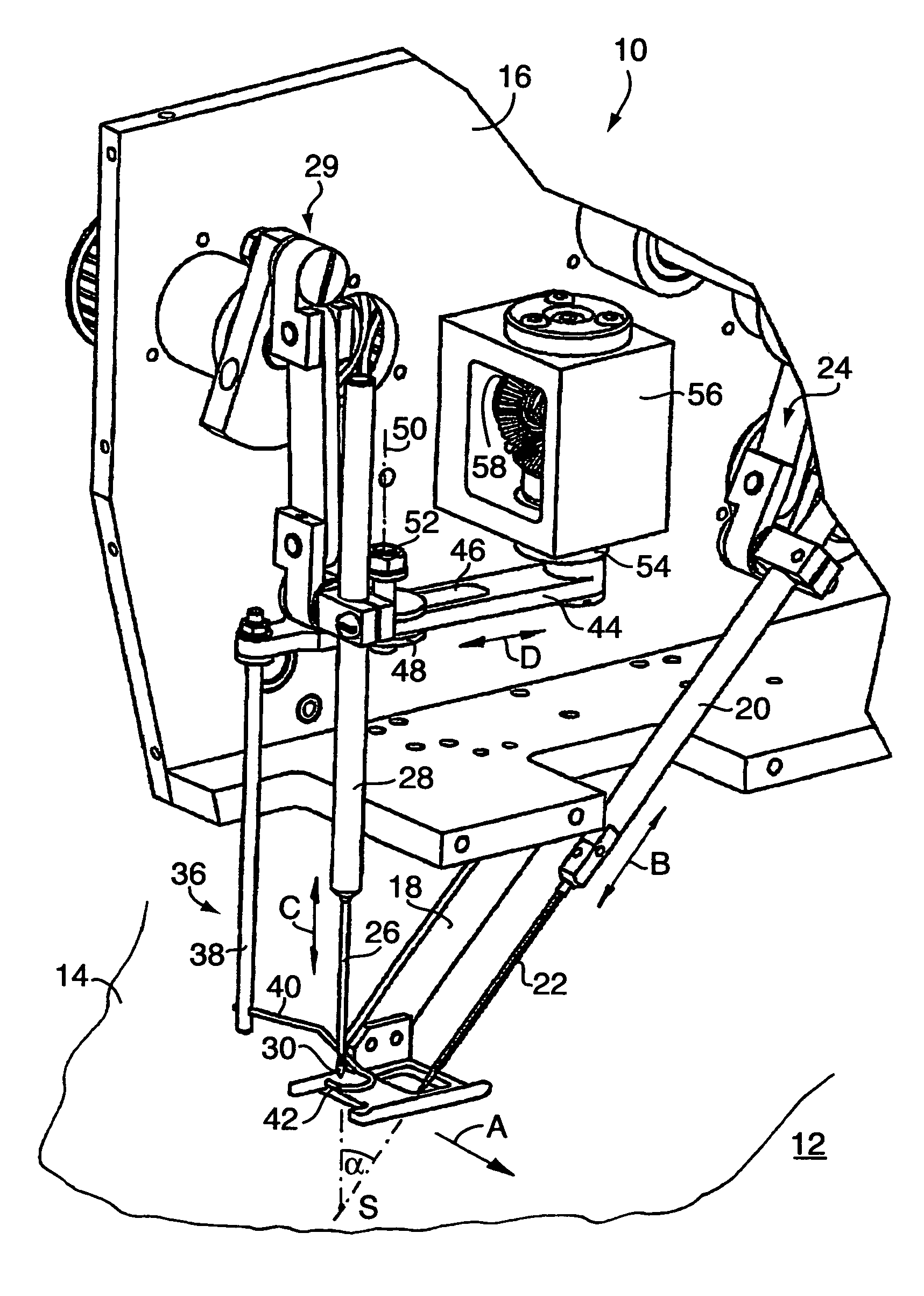 Chain stitch sewing mechanism