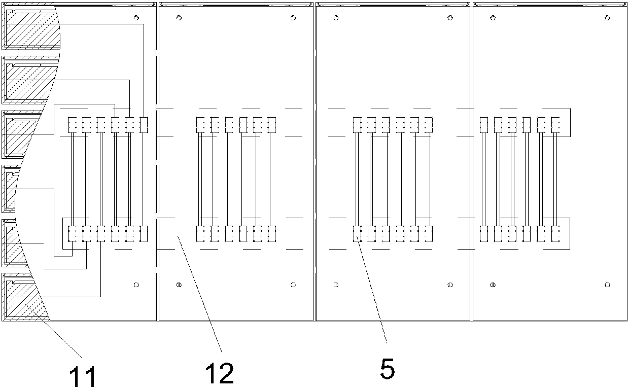 Near-line magnetic disk array library with contact areas at two sides