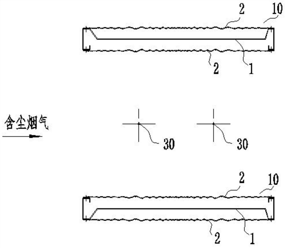 Composite multi-layer dust-raising-preventing anode and electric dust remover with composite multi-layer dust-raising-preventing anode