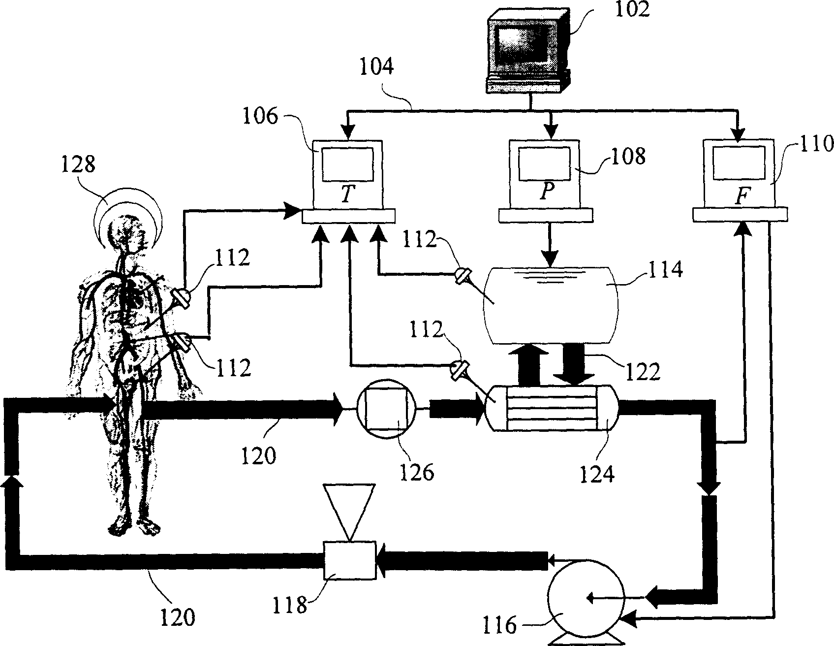 Miniature blood temperature varying system based on computerized distributed control