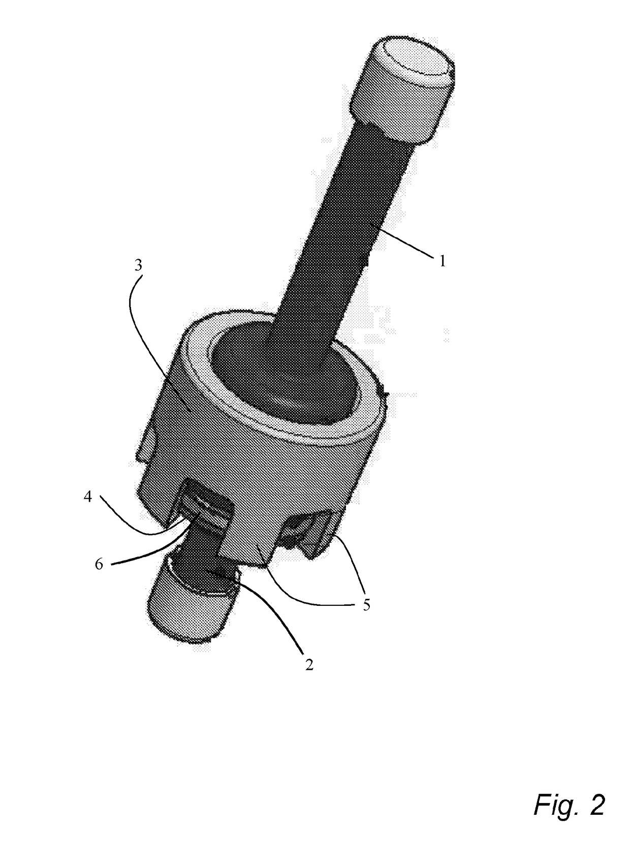 Sealing connection assembly for a sampling device