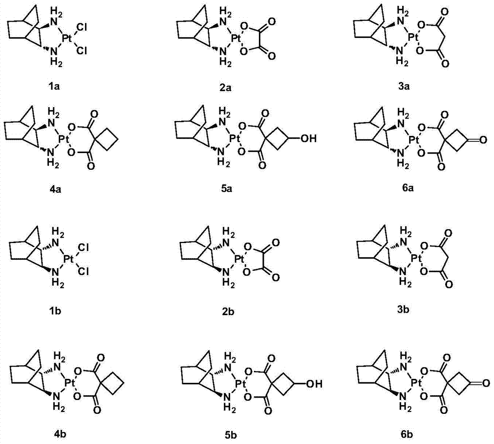 A kind of platinum (ii) complex with chiral bicyclic diamine as carrier ligand and its preparation method and application