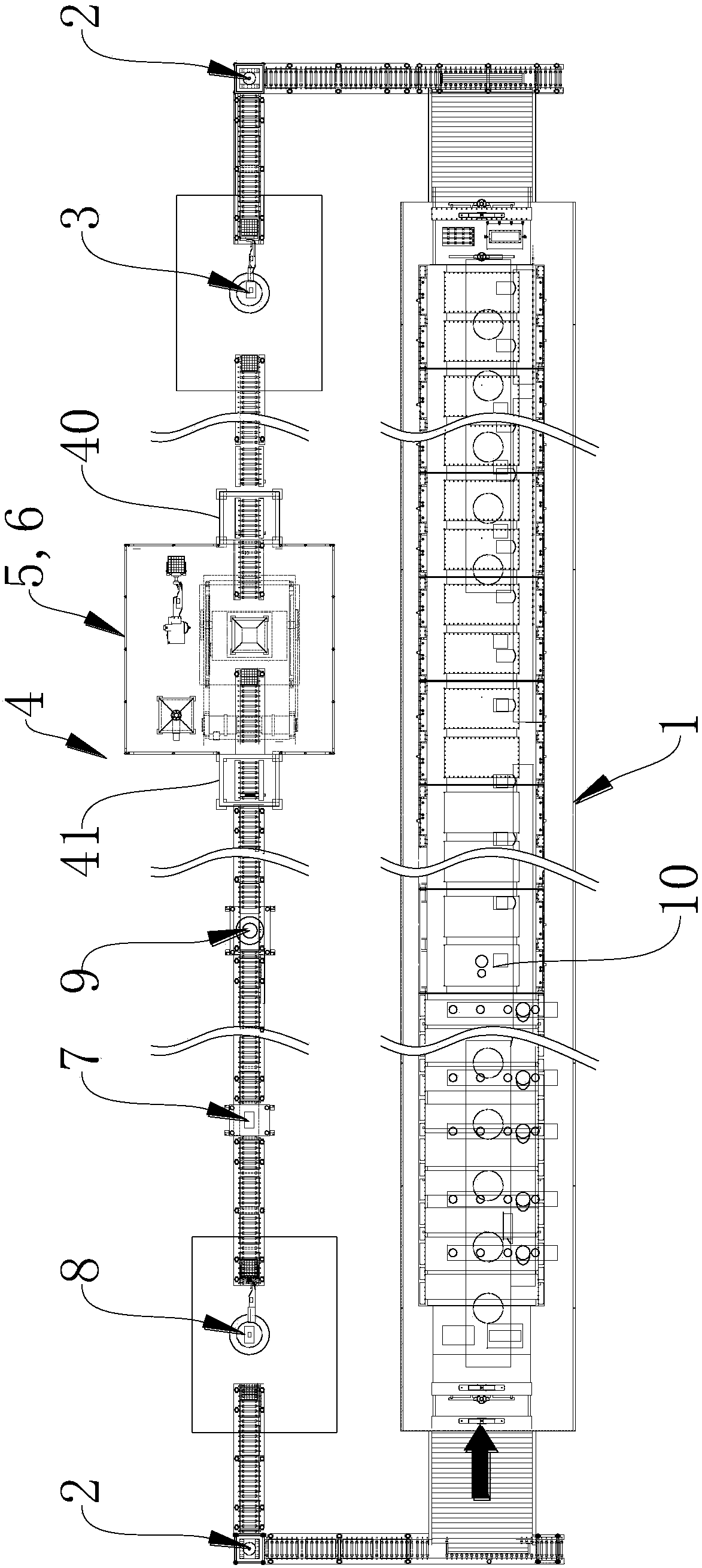 Full-automatic production method and production line for lithium-ion electric material