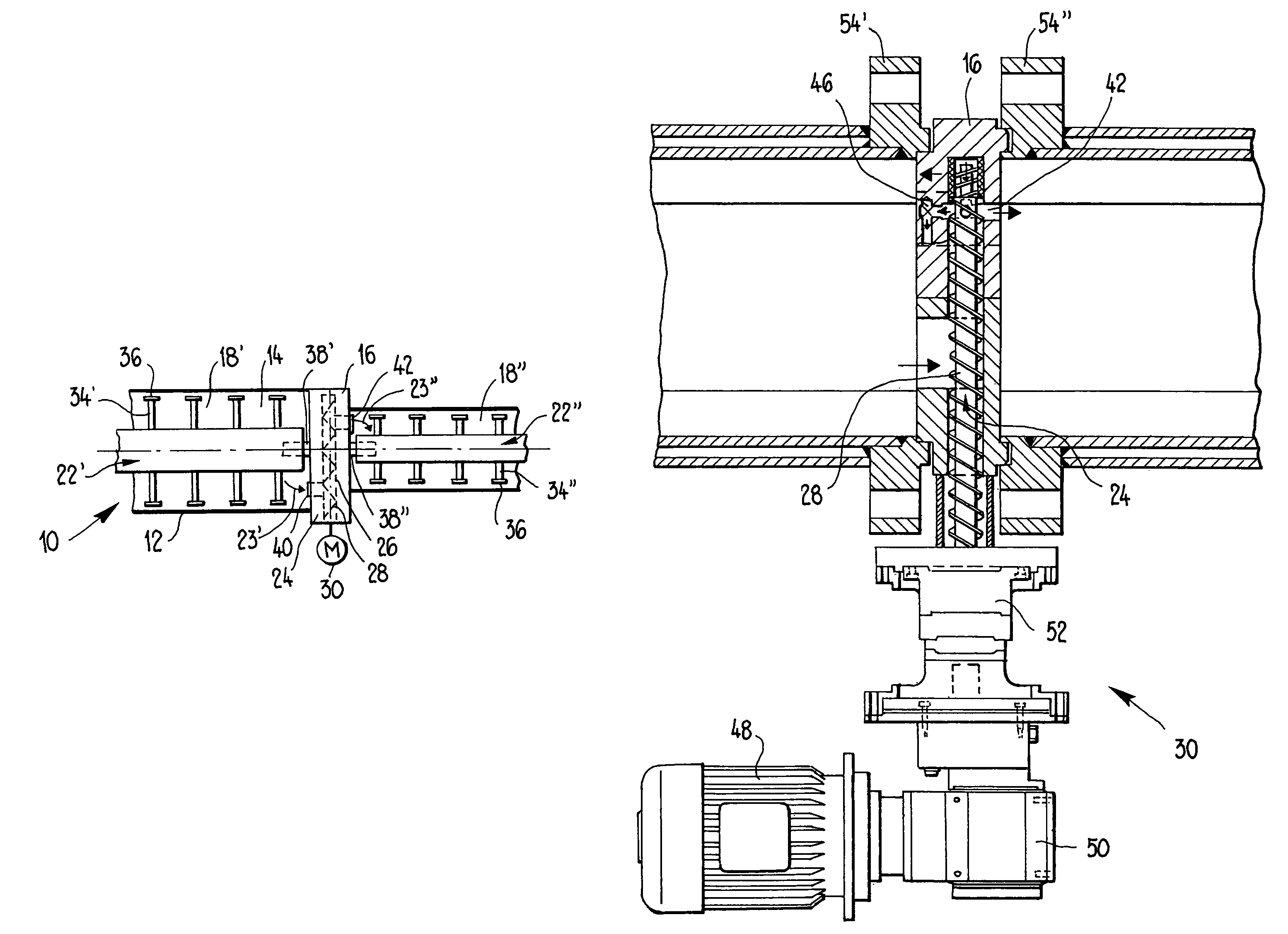 Large-volume reactor having a plurality of process spaces
