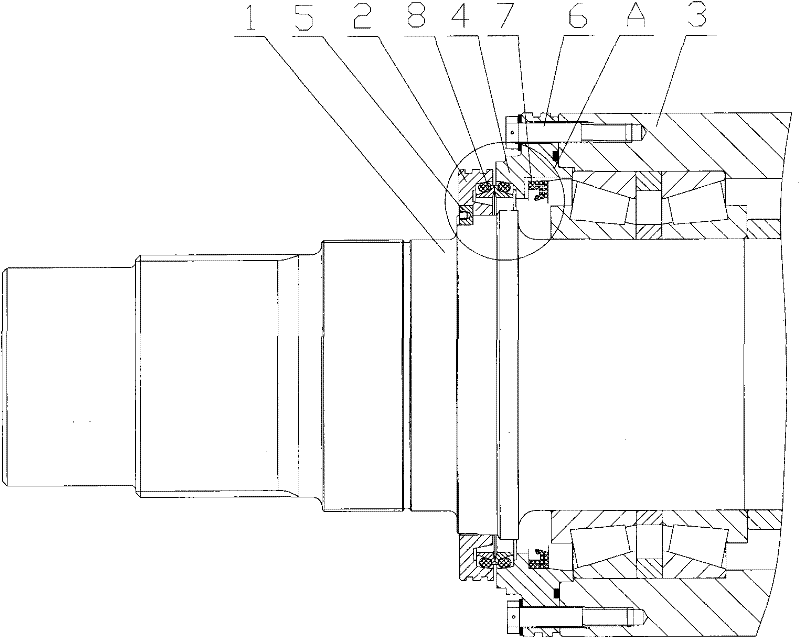 Development machine and floating sealing device thereof