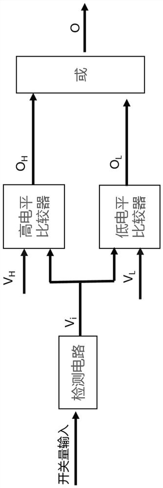 Switch detection circuit compatible with high and low levels