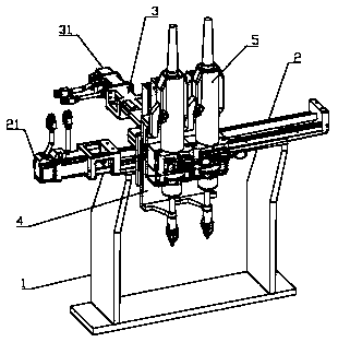 A deep hole screw locking machine and its application method