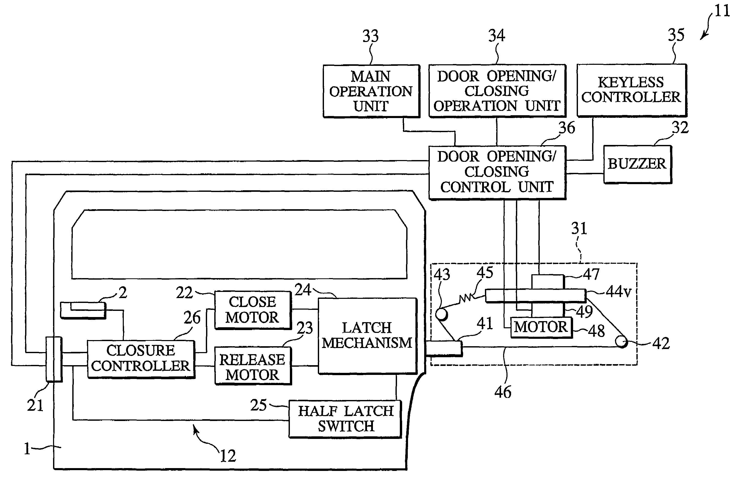 Control device for vehicular opening/closing body