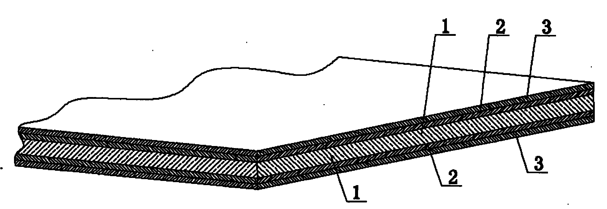 Double-layer plastic film composite tape and manufacturing method thereof