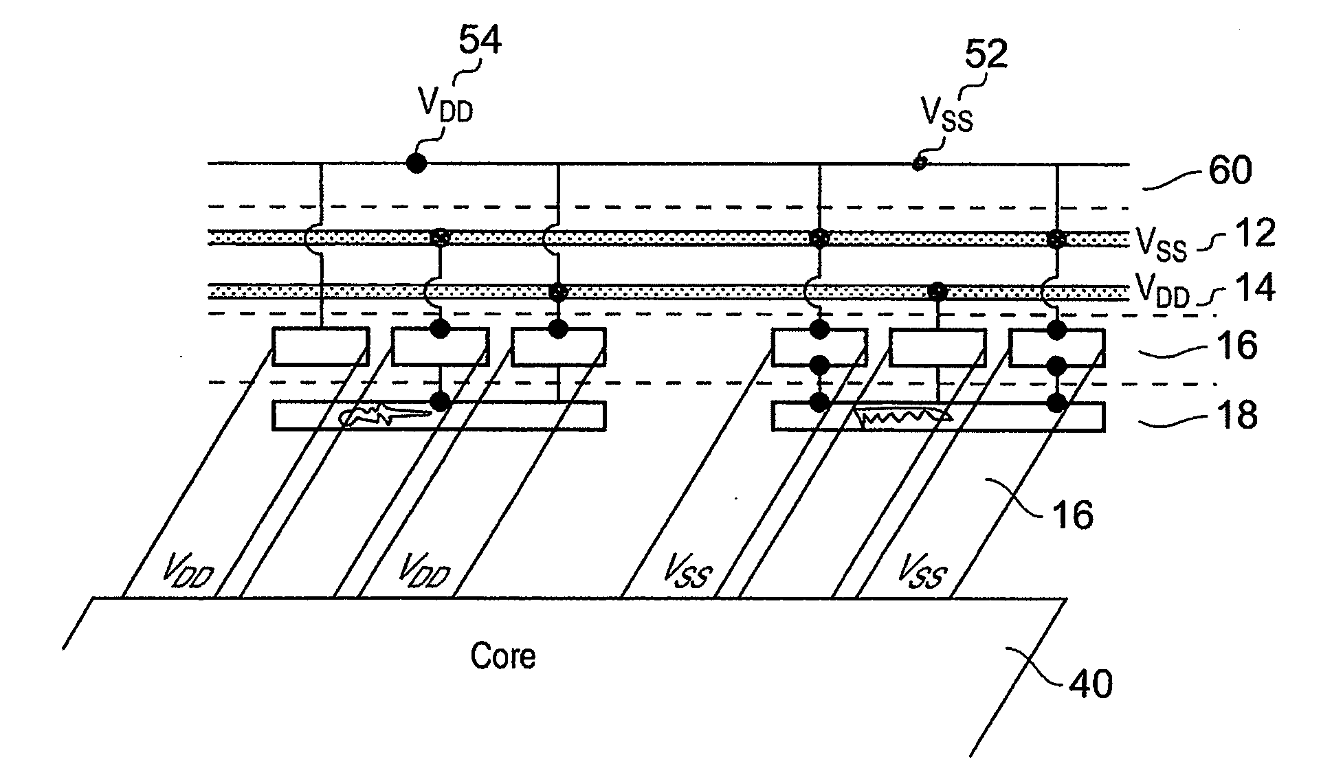 Distributing power to an integrated circuit