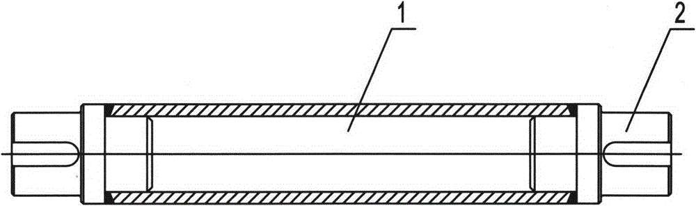 Trolley walking hollow super-long floating shaft