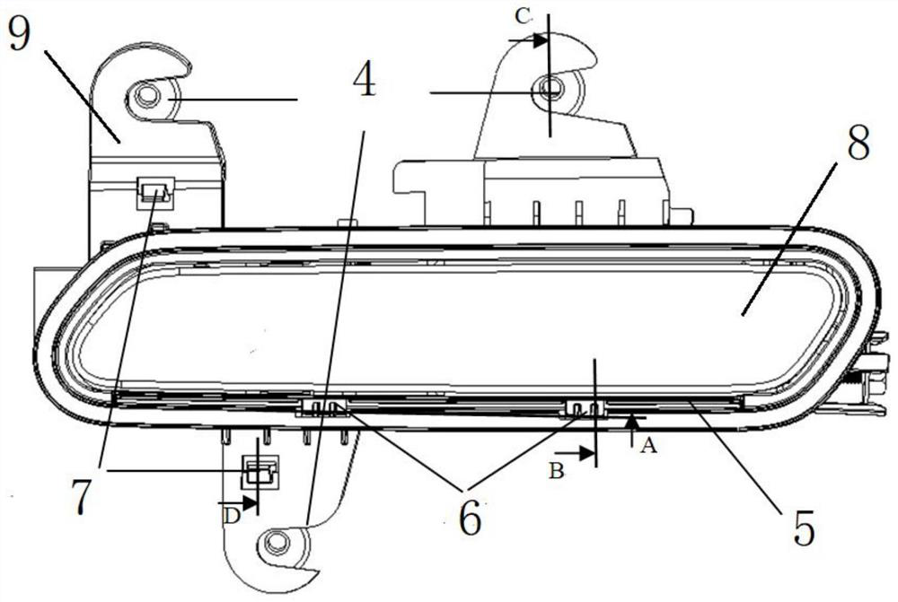 Mounting structure and mounting method for hidden door handle of automobile