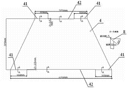 Welding method for support rack of nuclear reactor evaporator