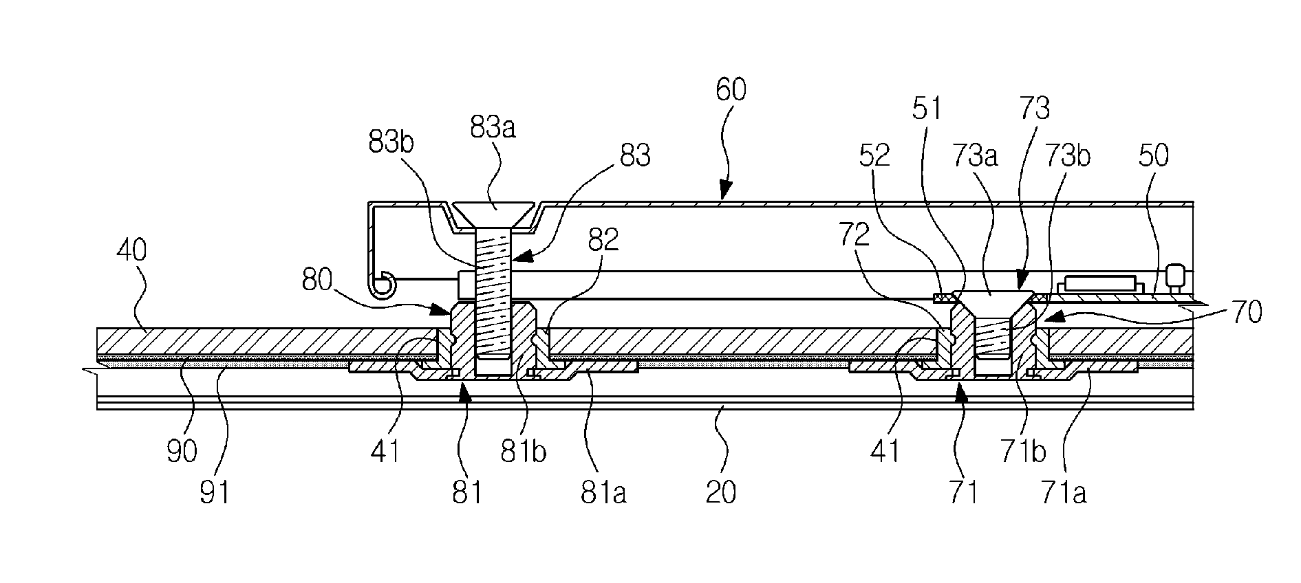 Display apparatus with an electromagnetic wave shielding structure