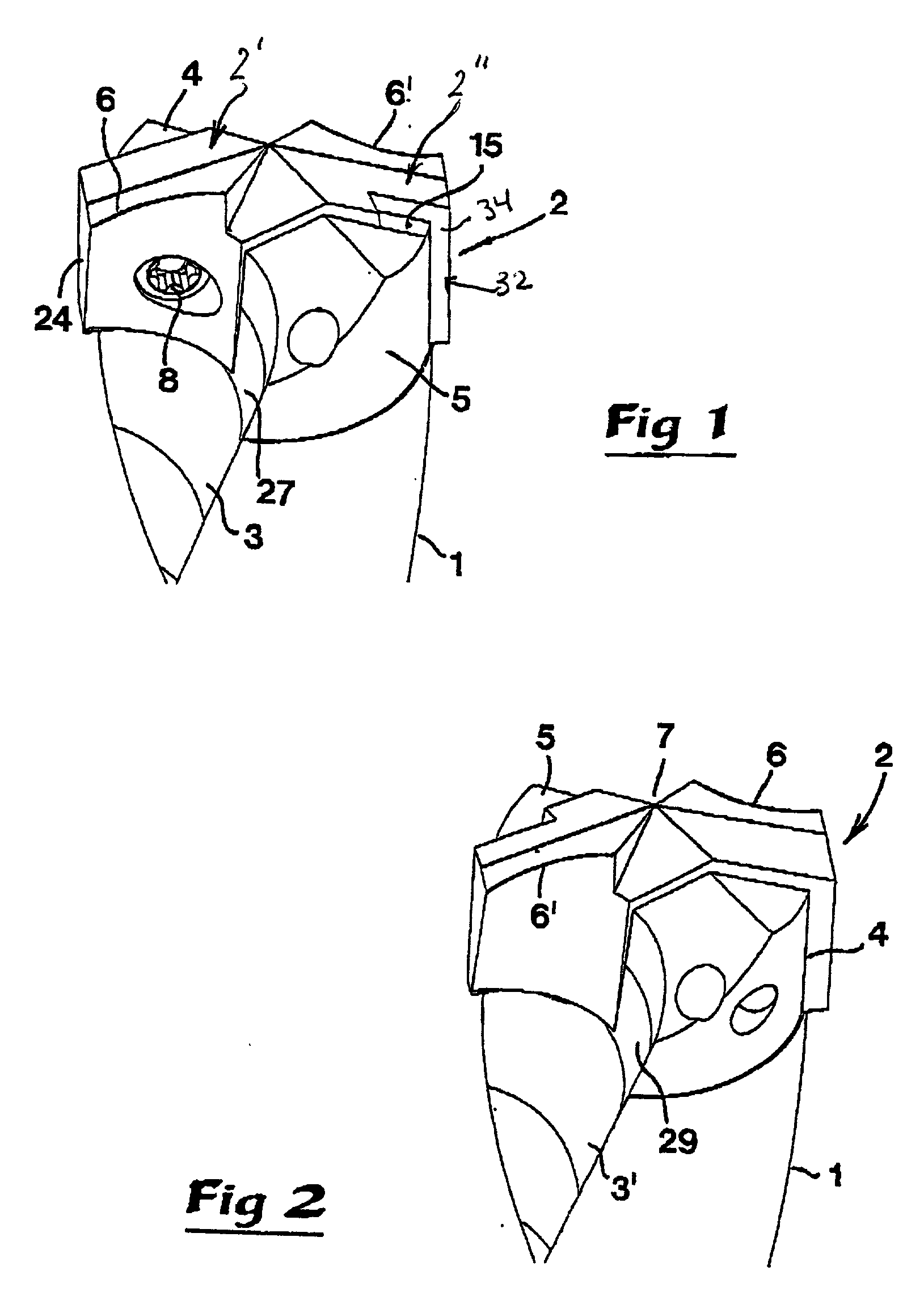 Drilling tool including a shank and a cutting body detachably secured thereto