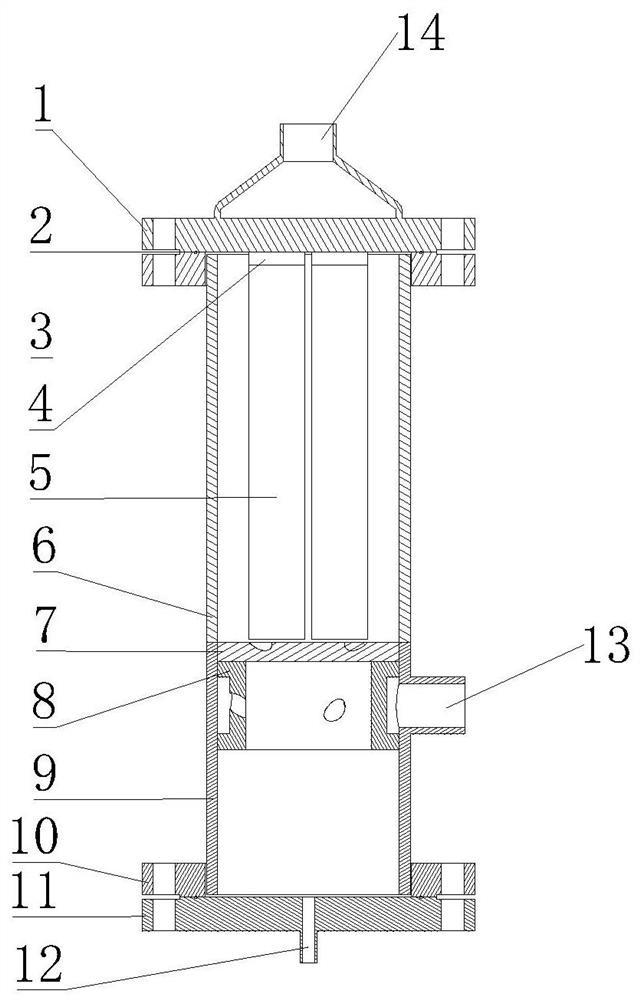 Two-stage cyclone filtering device