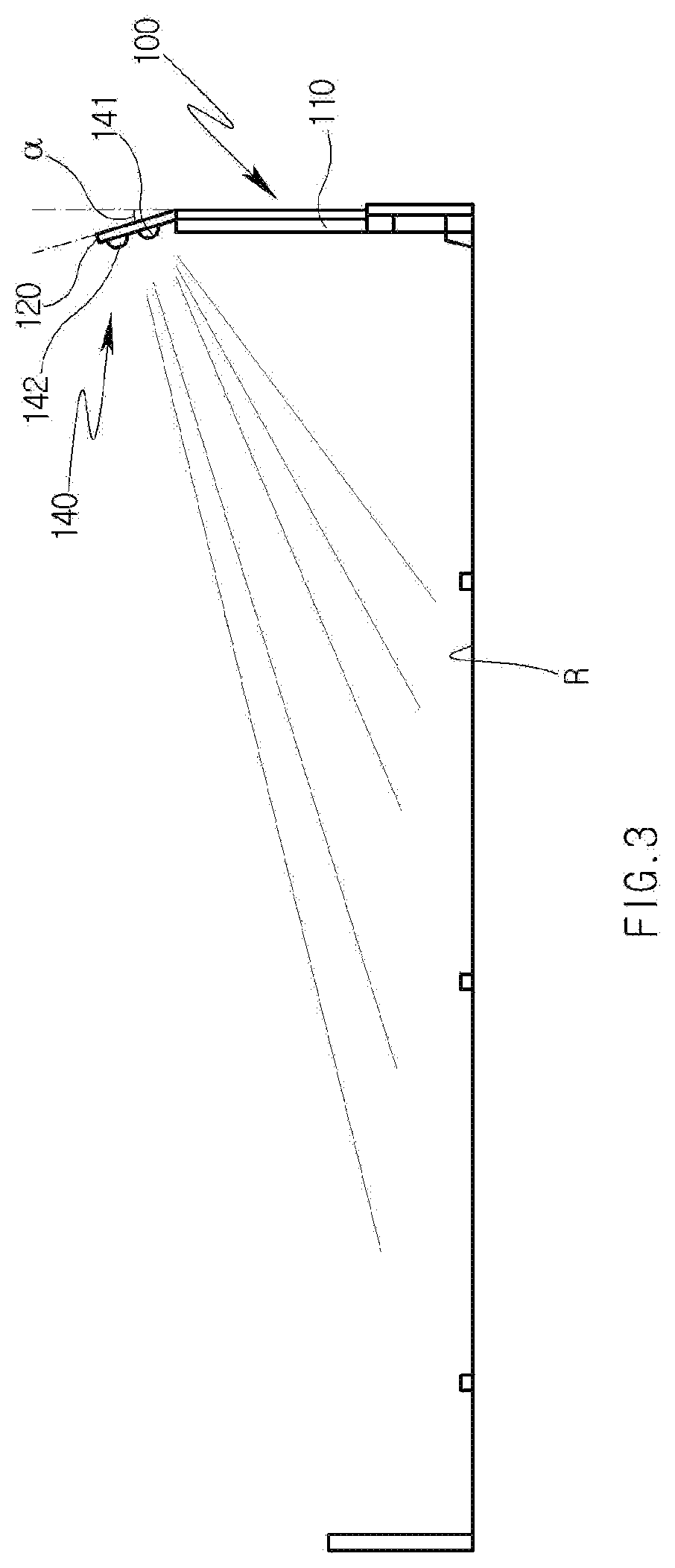 Lens cover and LED lighting device including same