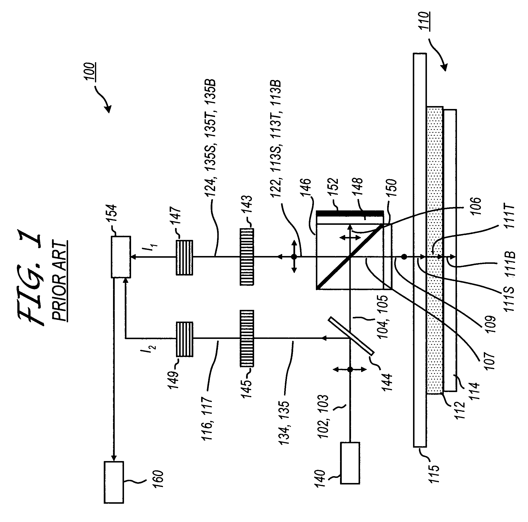 Self referencing heterodyne reflectometer and method for implementing