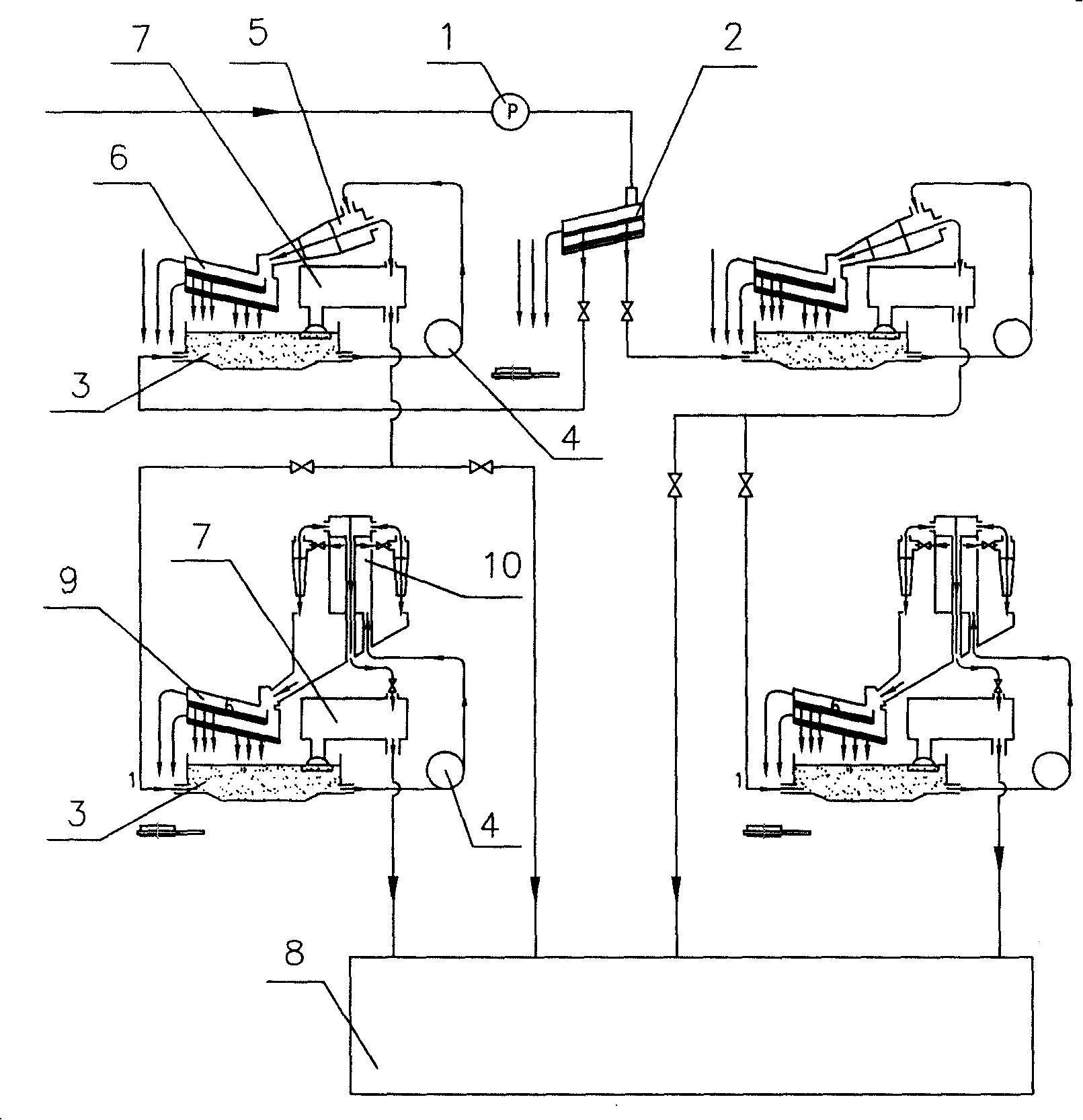 Plaster multi-step treatment device for underground engineering construction