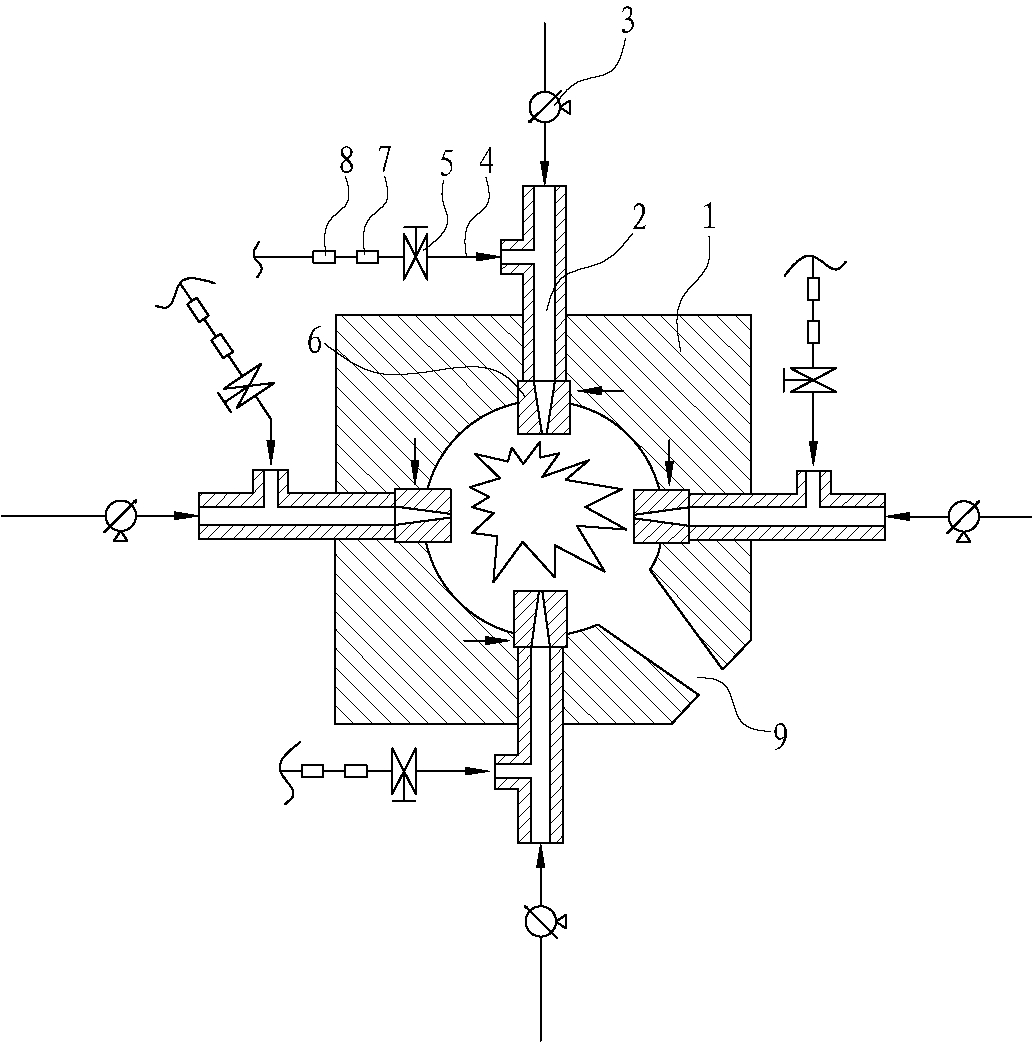 Multi-shaft common-rail pulse liquid micro-refinement apparatus