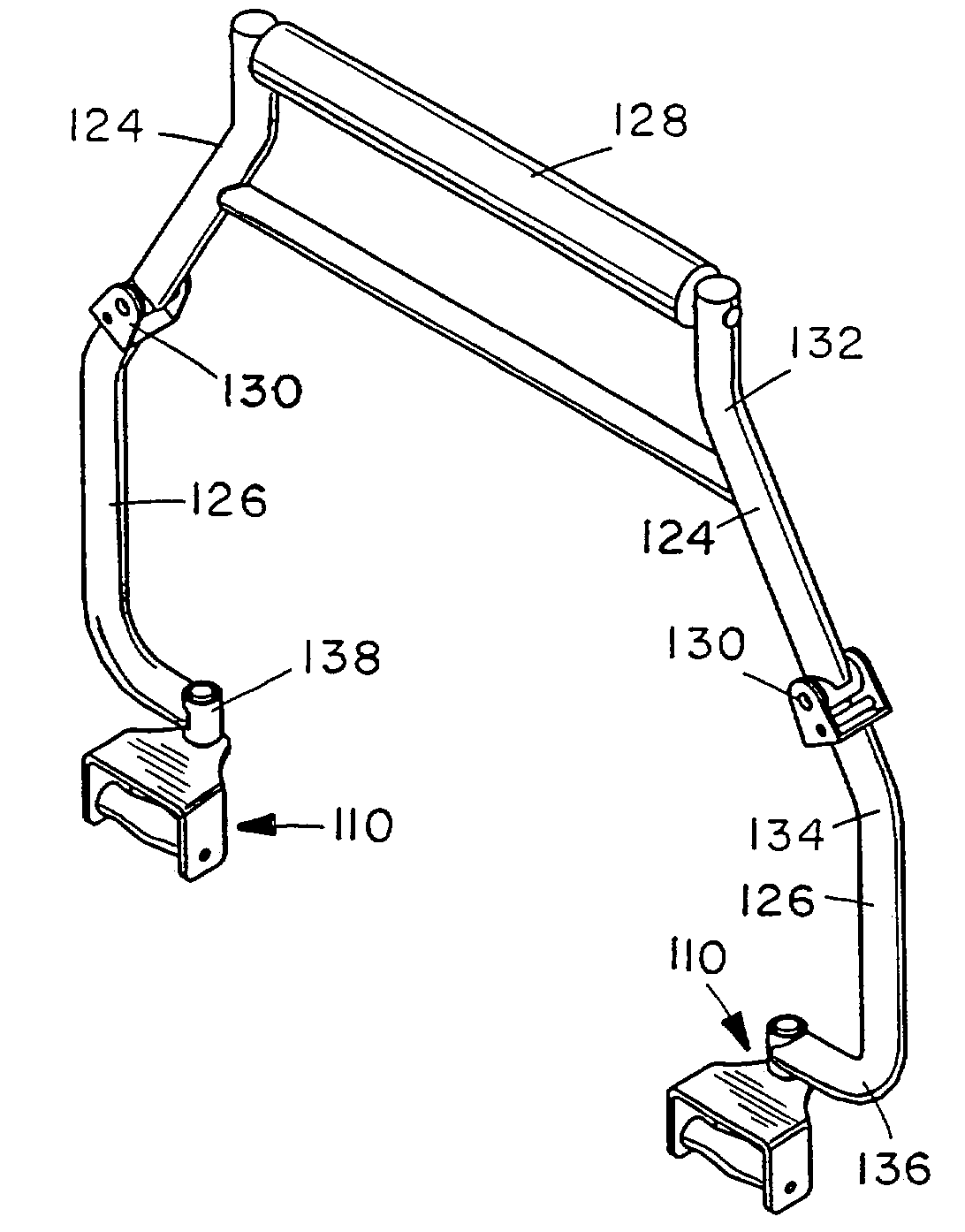 Exercise arm assembly for exercise machine