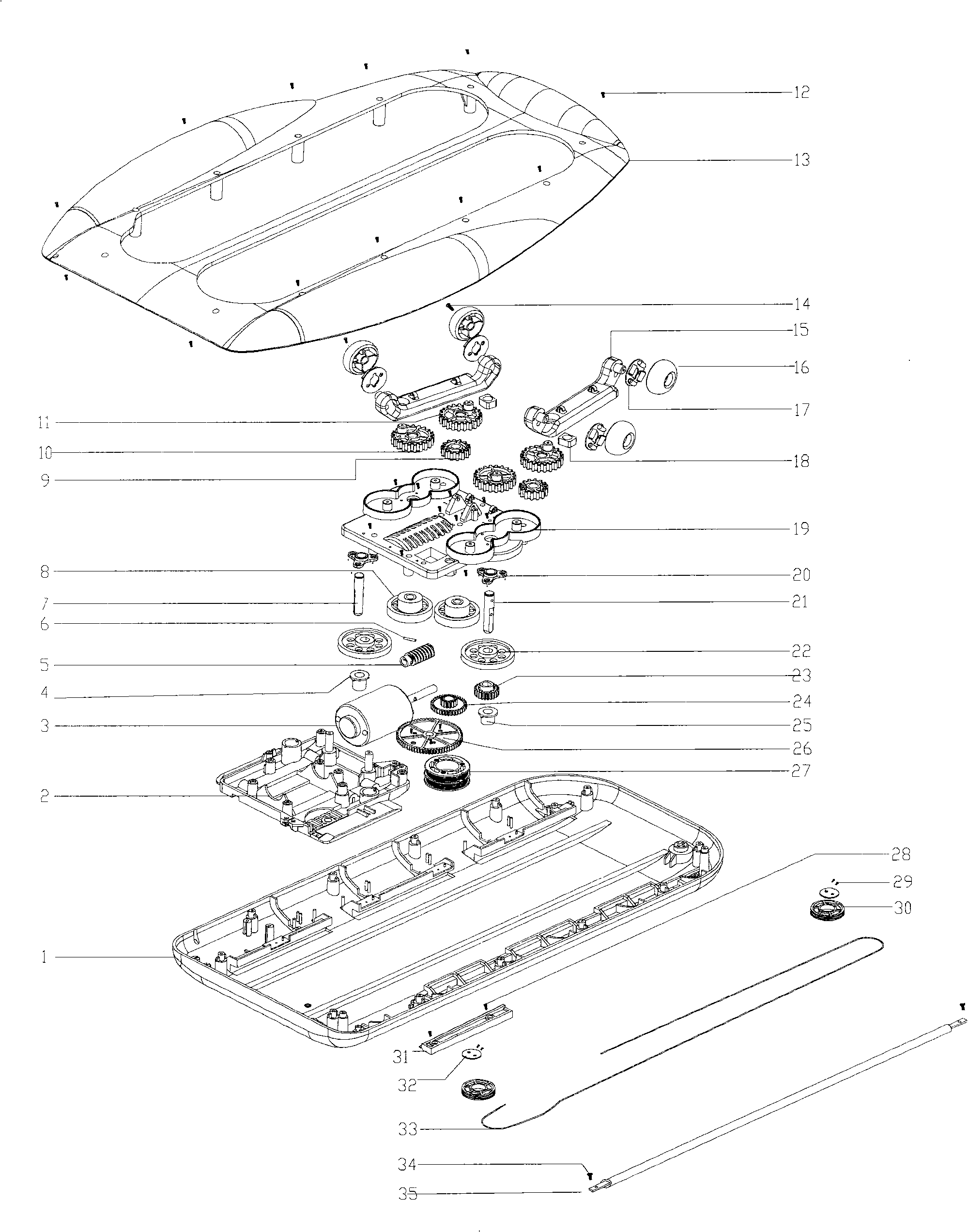 Improvement of massage device head construction