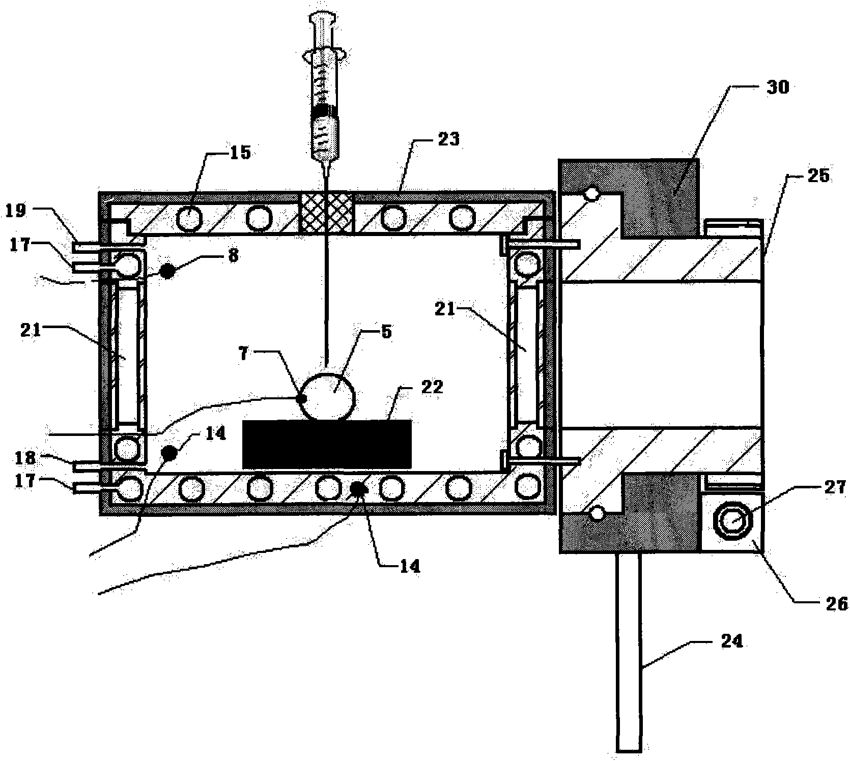 Device for synchronously measuring temperature and roll angle of droplet by controlling temperature and humidity