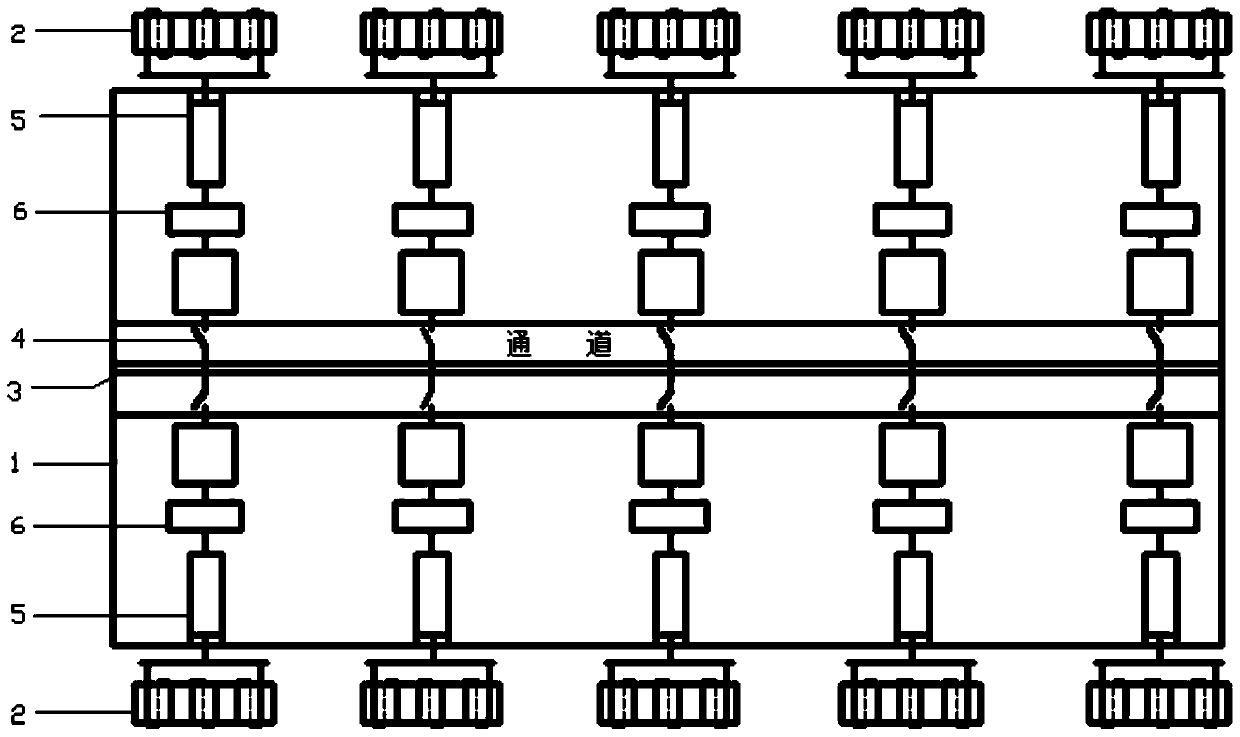 An ocean wave hydraulic power generation ship