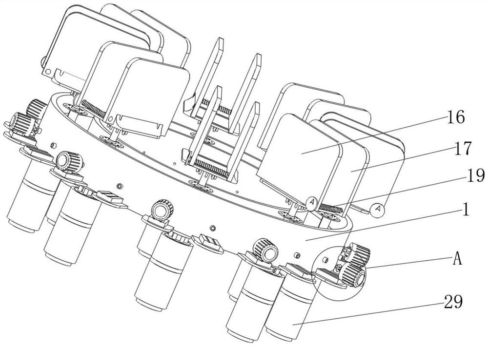 Station transfer device for welding motorcycle frame