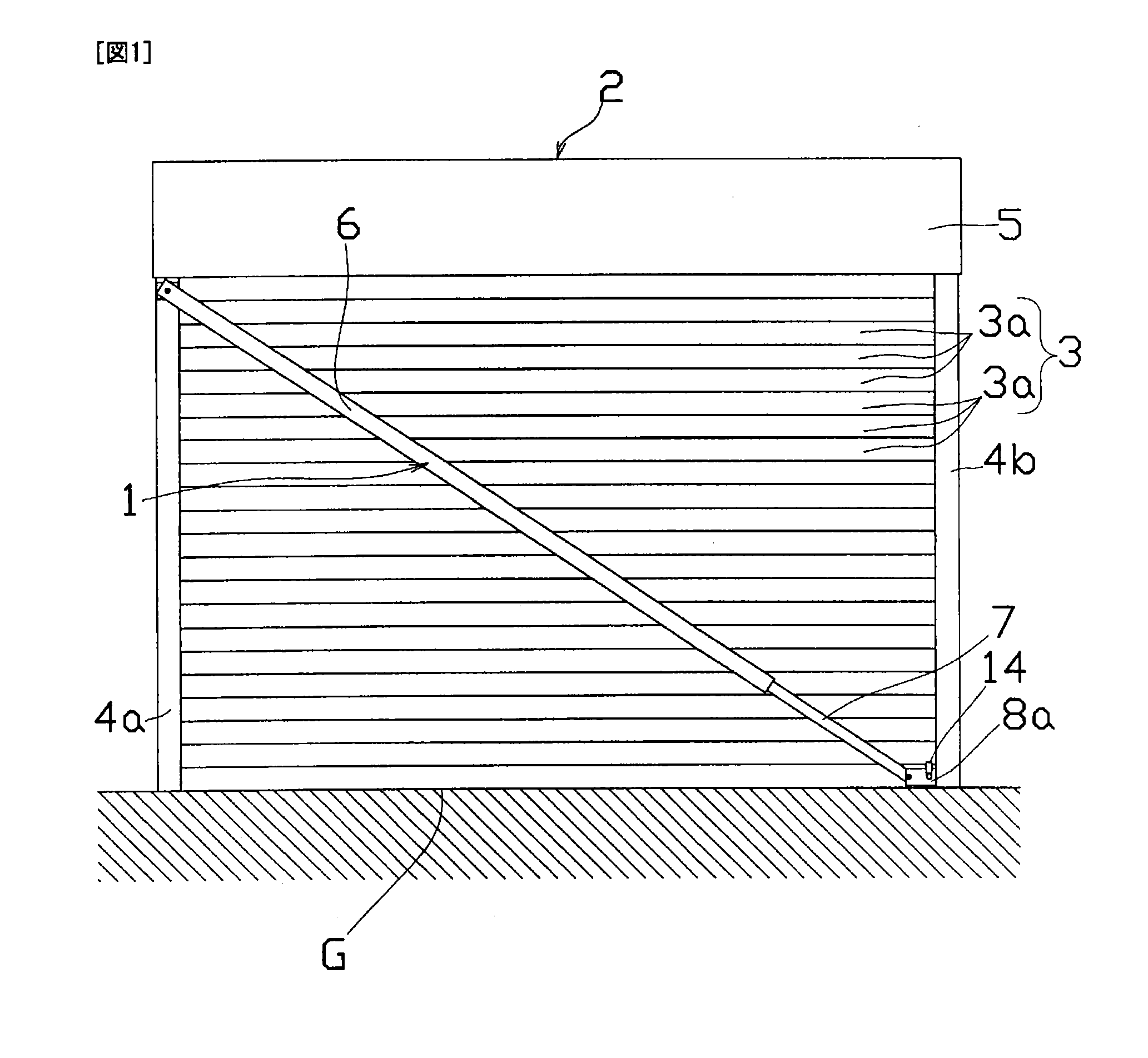 Reinforcing structure for slide shutter