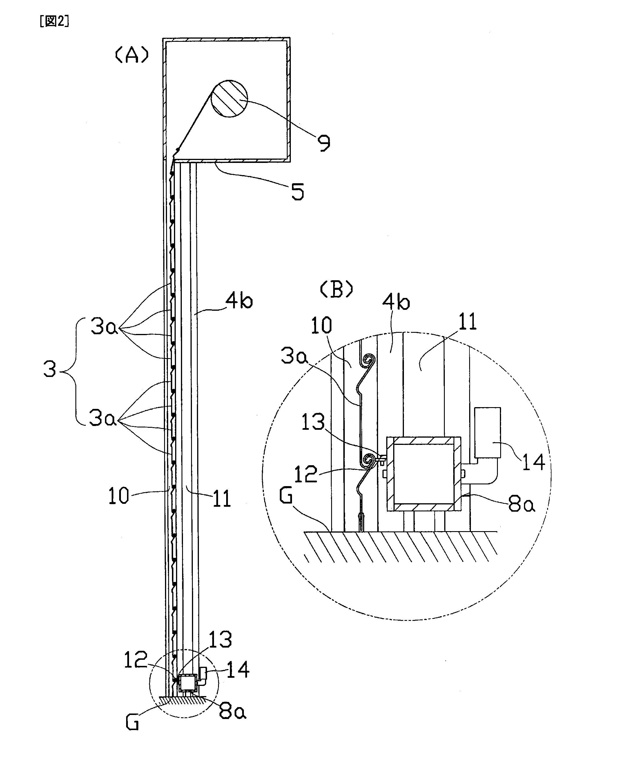 Reinforcing structure for slide shutter