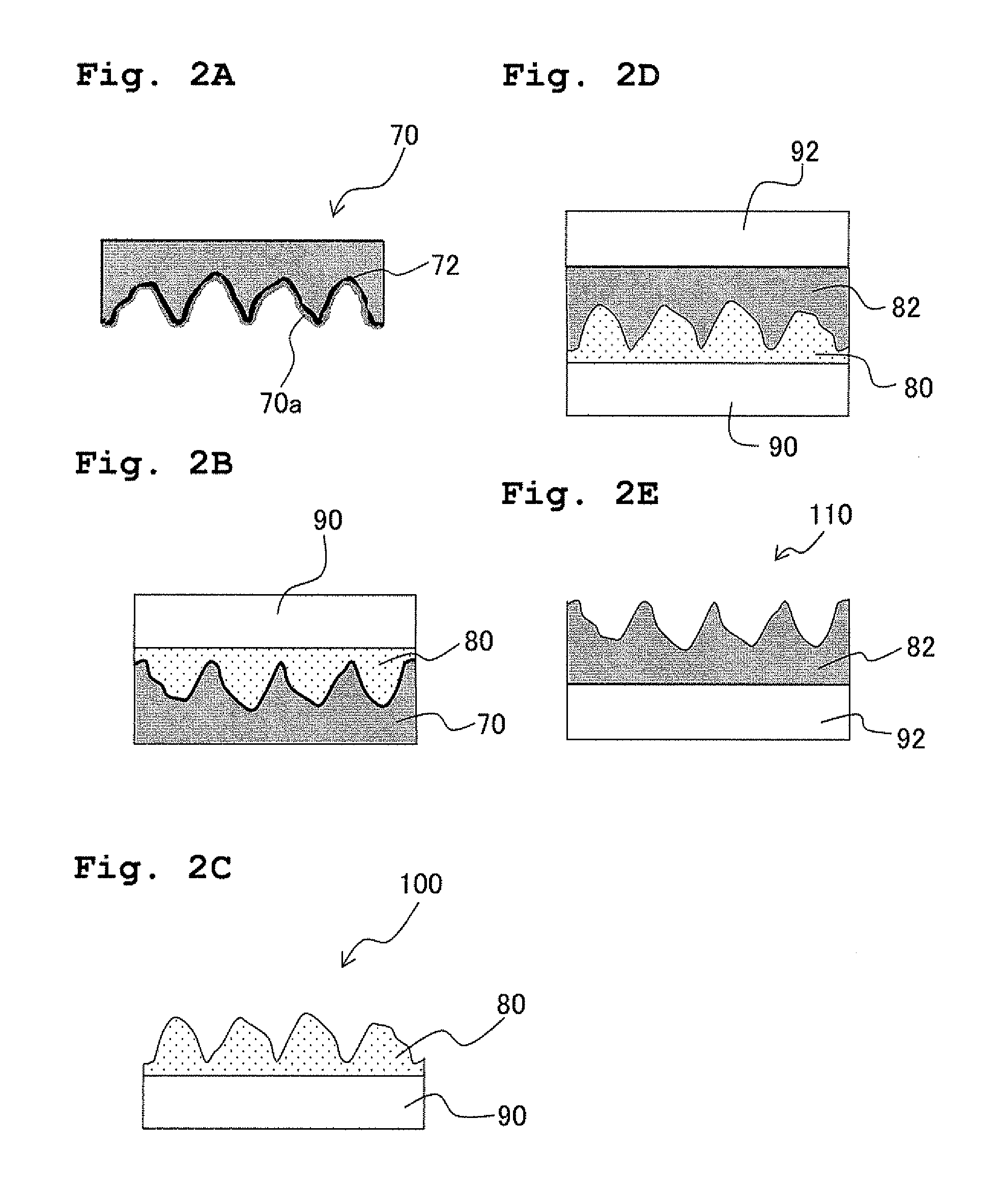 Method for producing mold for minute pattern transfer, method for producing diffraction grating using the same, and method for producing organic el element including the diffraction grating