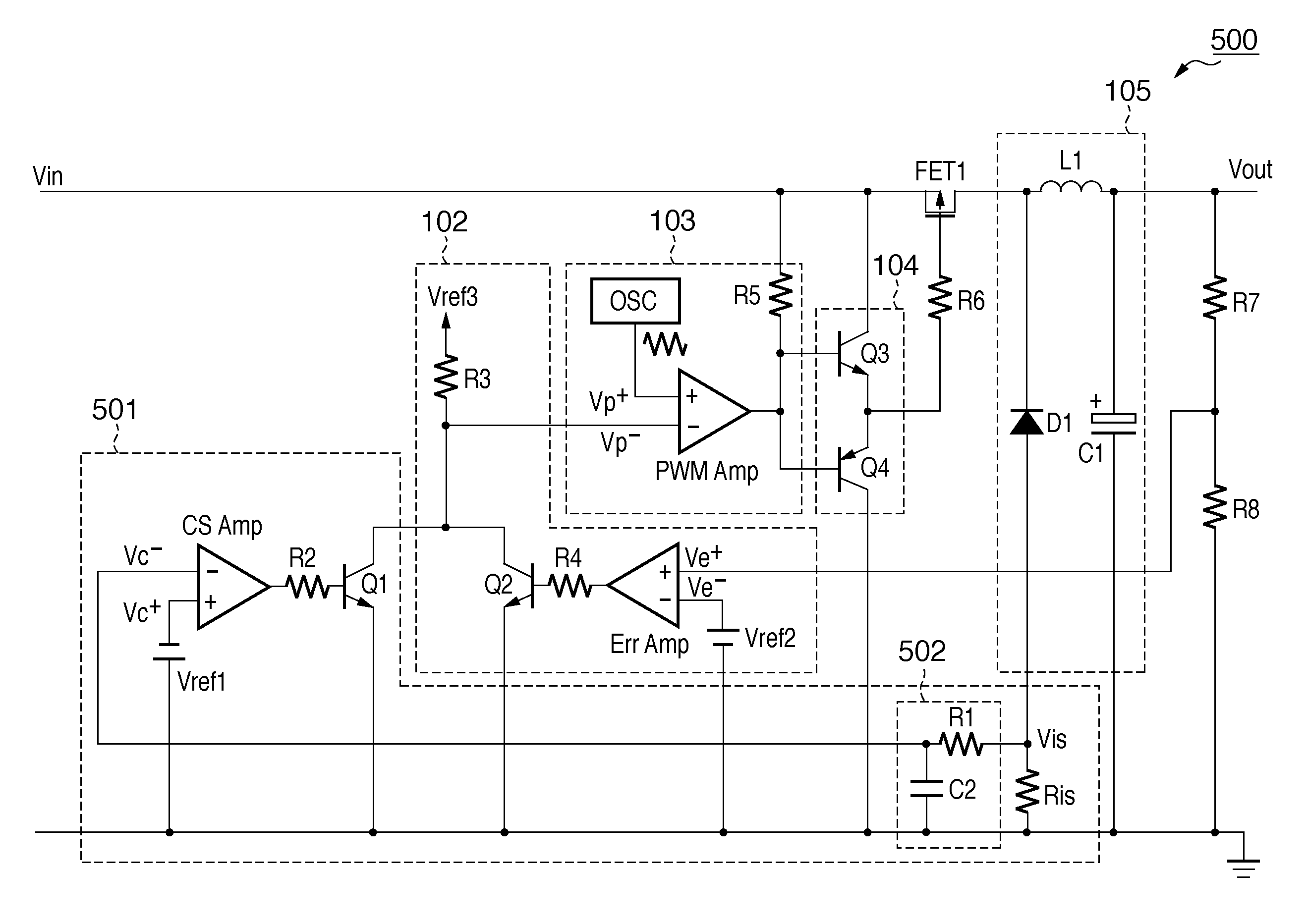 Switching power supply device using switching regulator