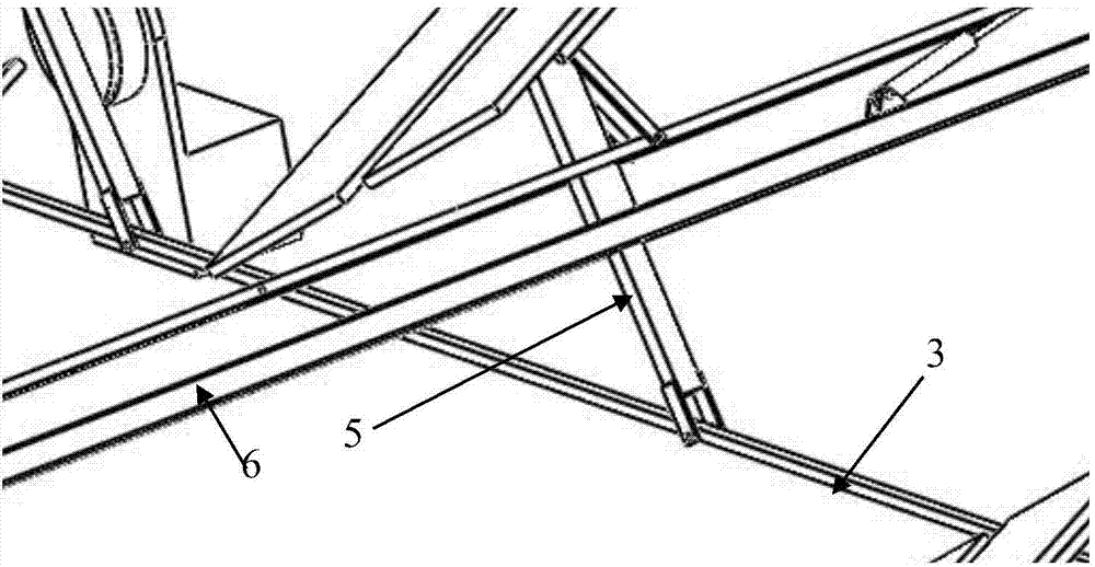 Horizontal-shaft scale-type dual-shaft dual-linkage tracking bracket device