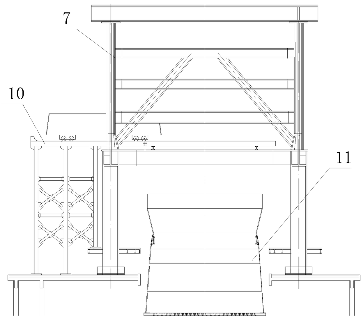 Hydraulic lifting process for installation of furnace shell during blast furnace overhaul