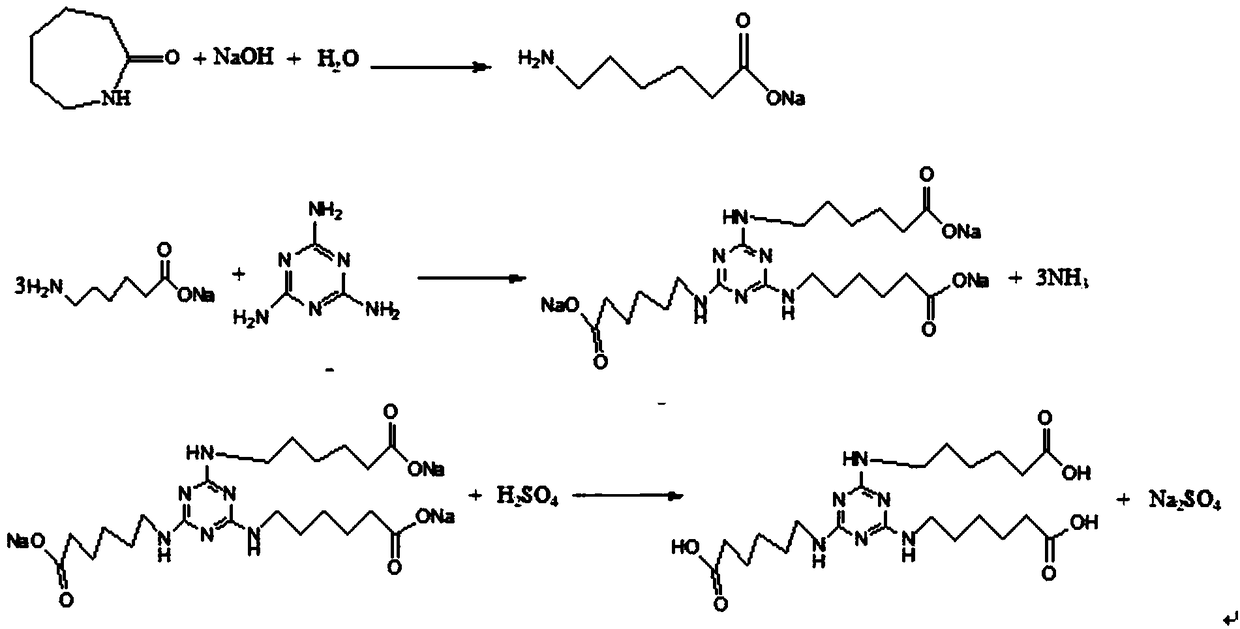 Novel synthesis method of 2,4,6-tri(aminocaproate)-1,3,5-triazine