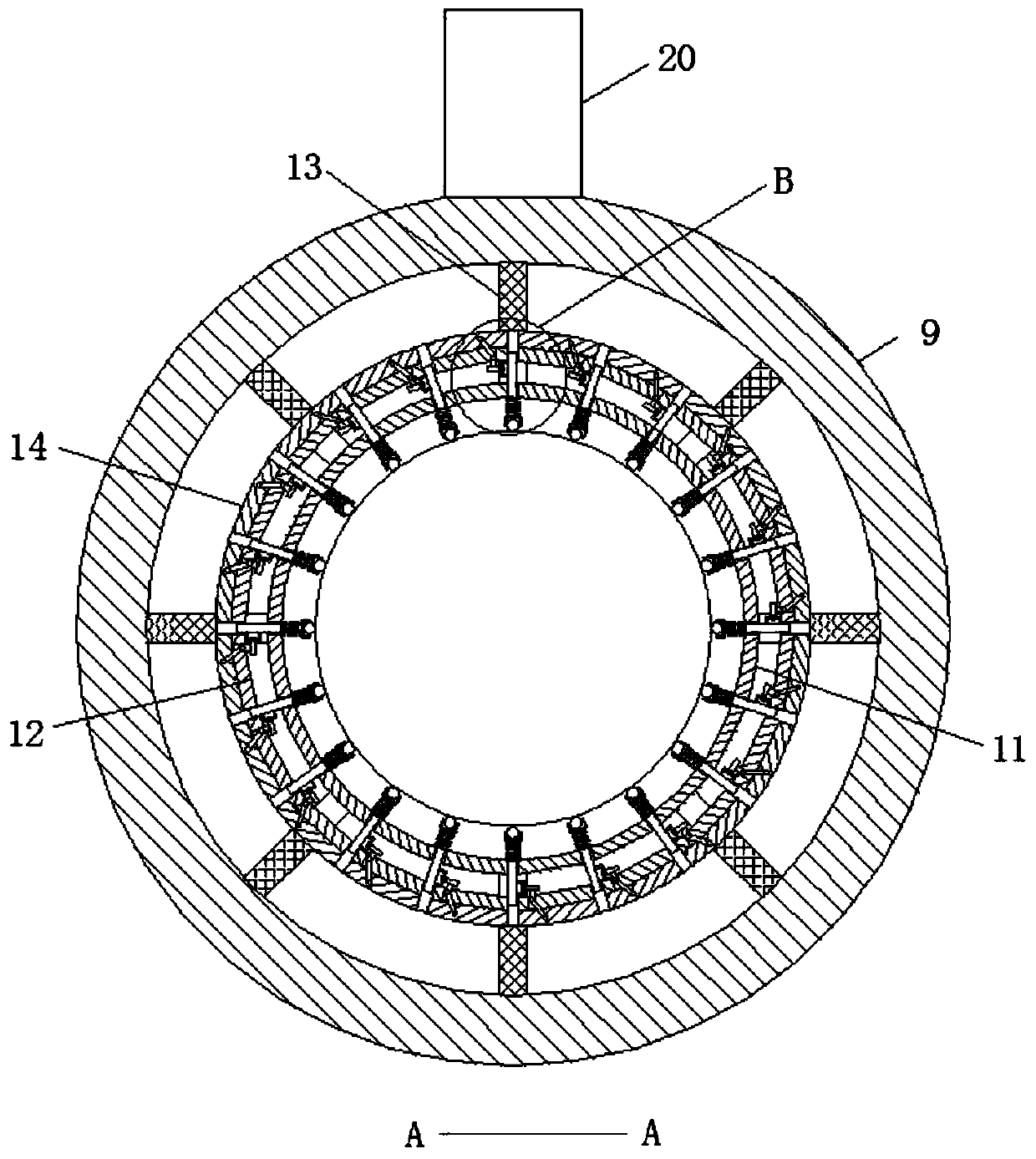 Efficient detection device for polymer cable production