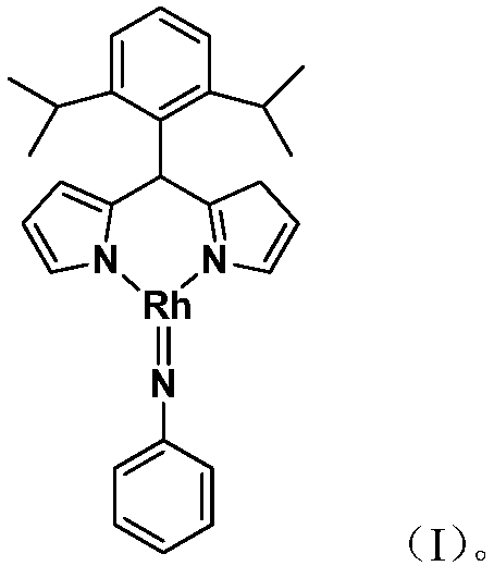 Preparation of large-steric-hindrance trivalent rhodium imide complex and application thereof