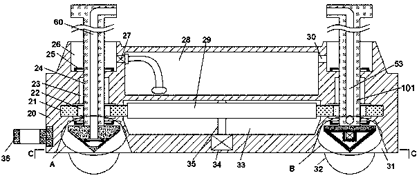 Polluted soil chemical treatment device