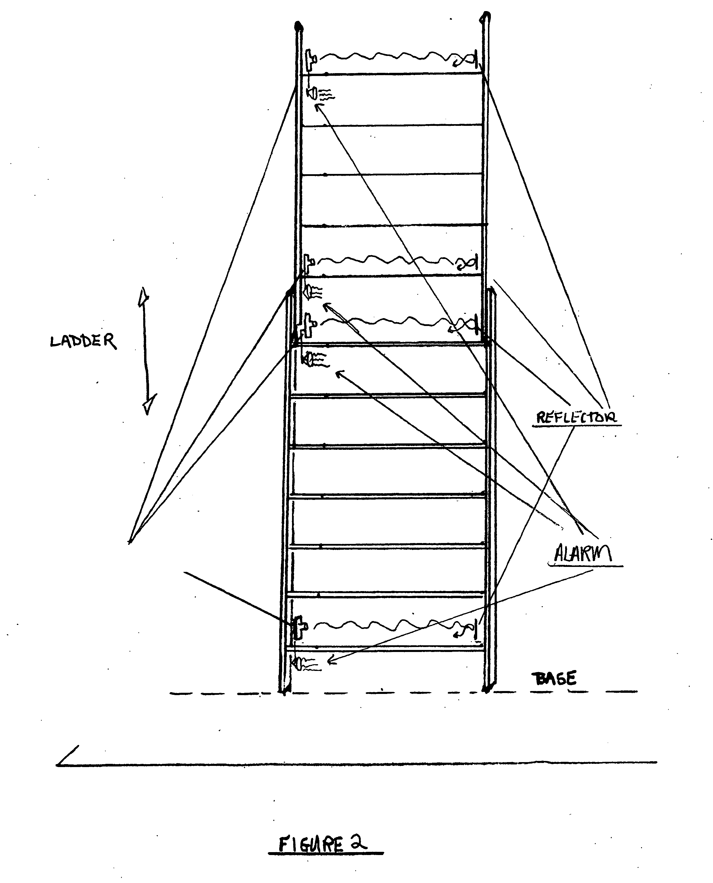System and method for providing a warning to ladder users of potentially hazardous steps