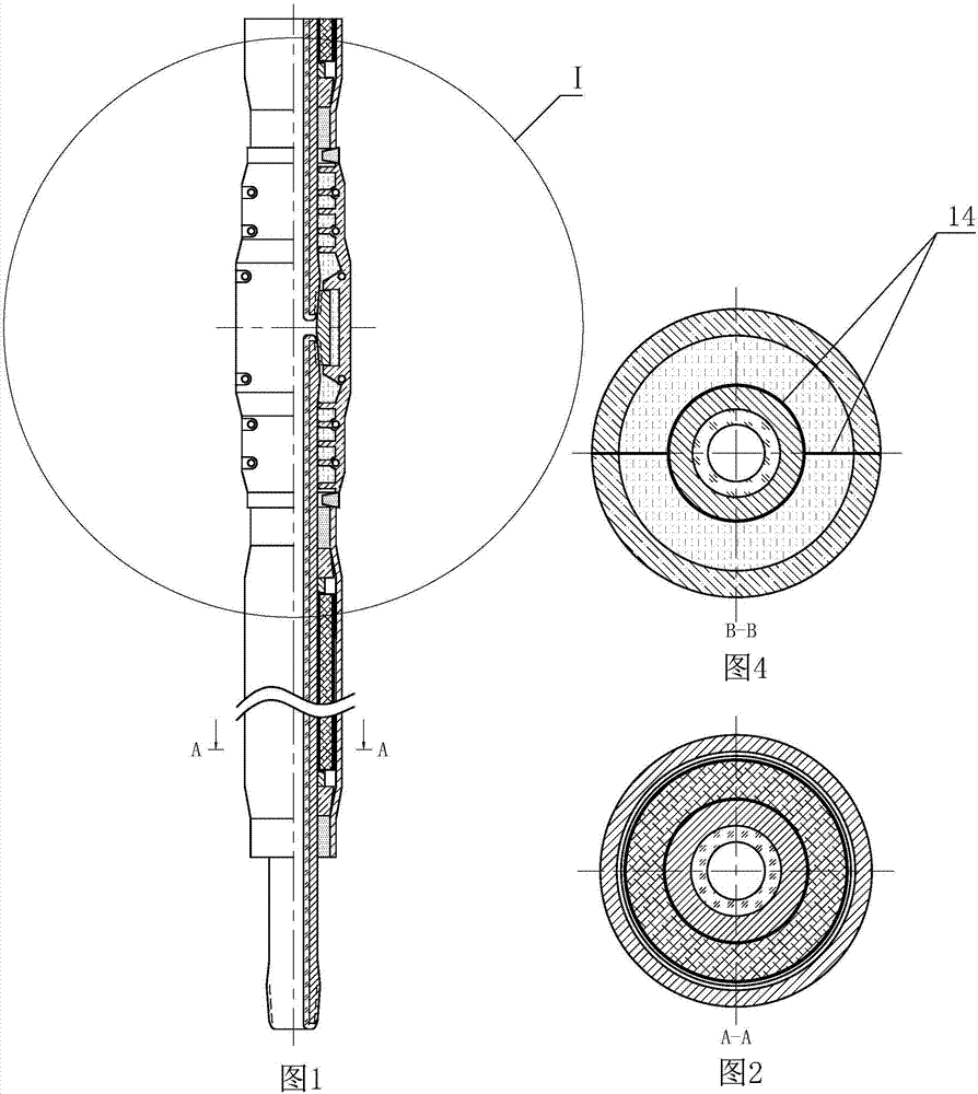 Composite oil pipe with wear-resisting lining and externally-wrapping heat-insulation and heat-preservation layer