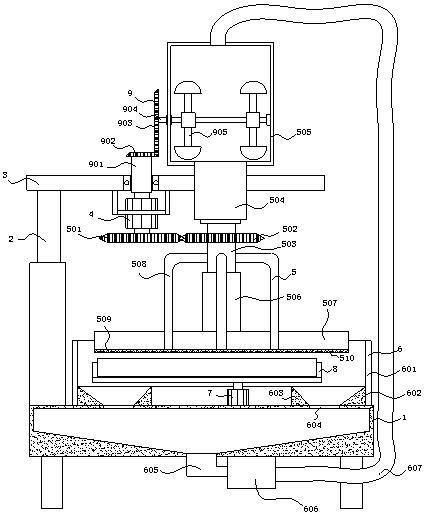 Sand-blasting low-temperature grinding device for processing of car brake pad