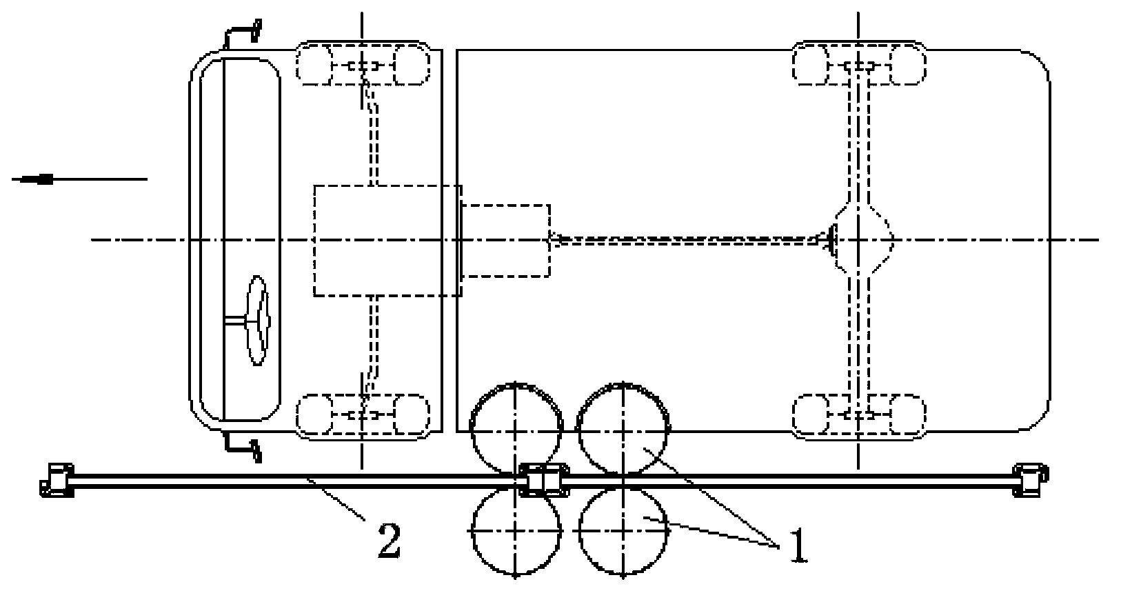 Guardrail cleaning vehicle