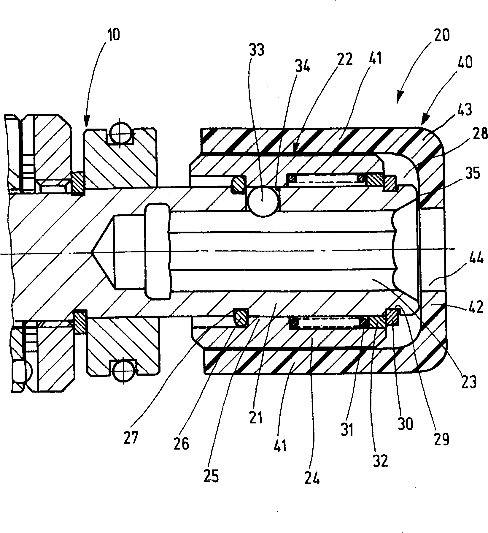 Tool receptacle, in particular a quick-change clamping chuck and its protecting device