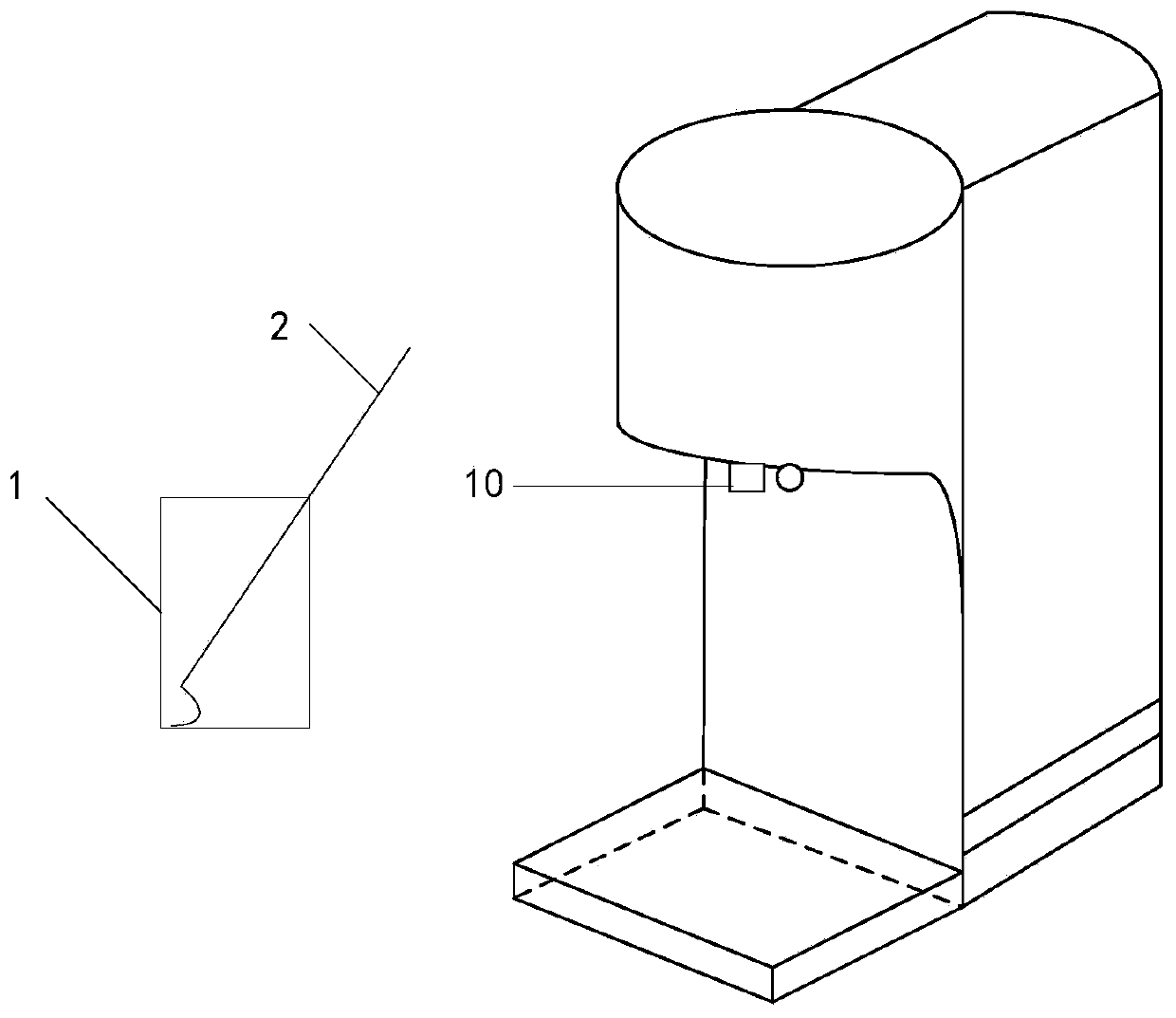 Water receiving container recognition method and system and storage medium