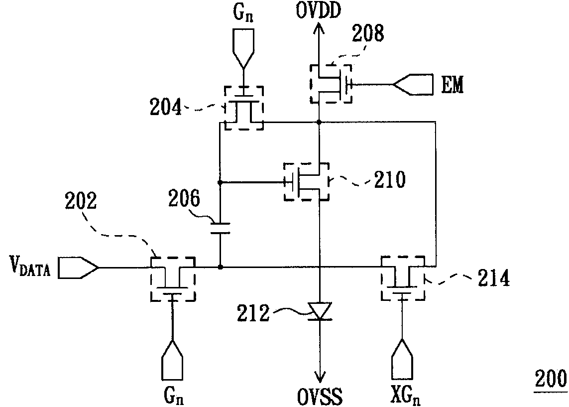 Organic light emitting diode display device and organic light emitting diode pixel circuit thereof