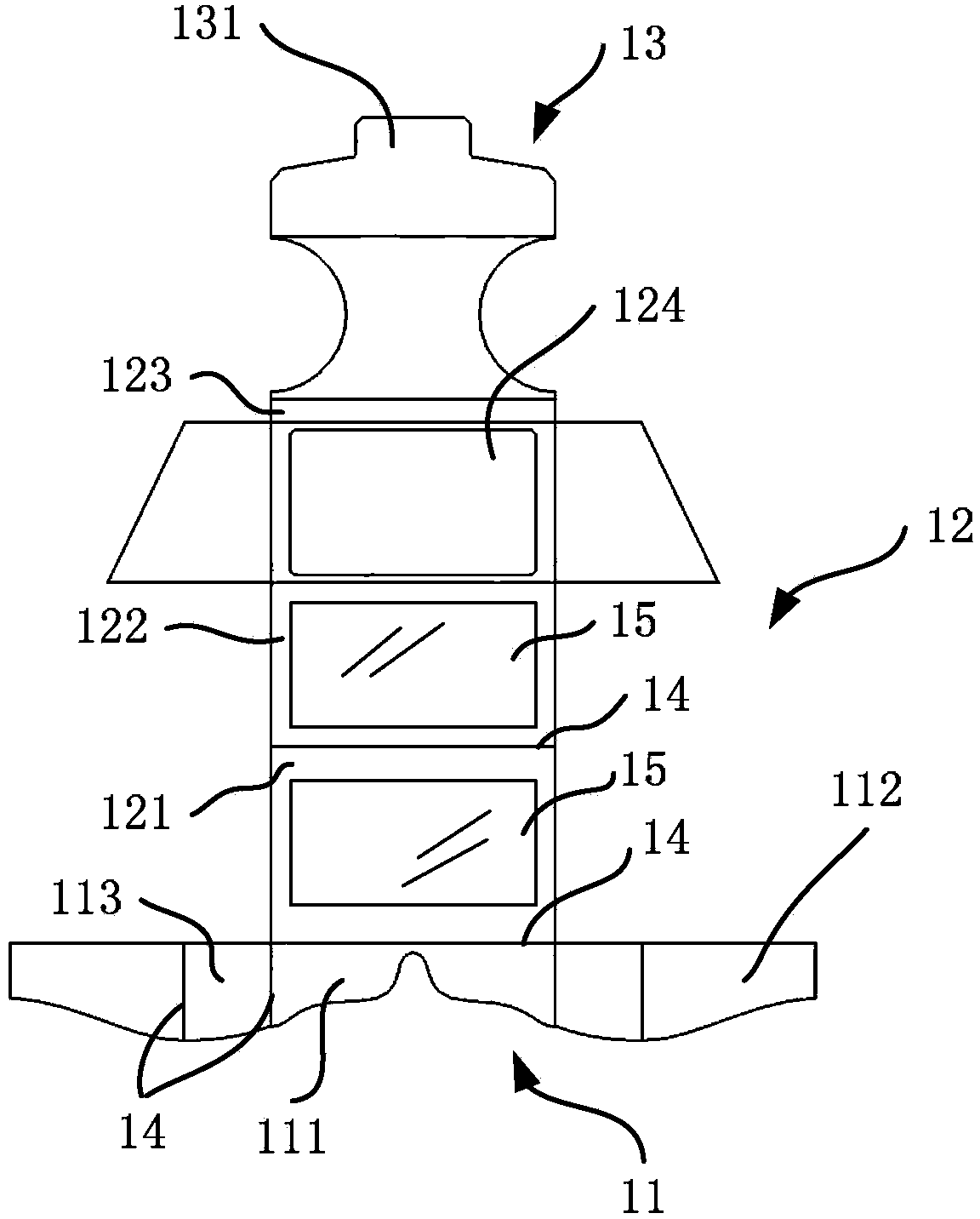 Foldable head type display device based on mobile equipment and foldable substrate thereof