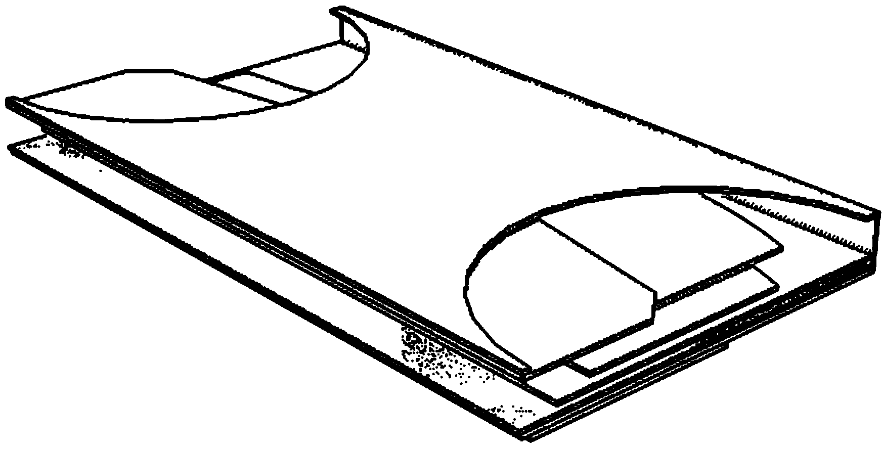 Foldable head type display device based on mobile equipment and foldable substrate thereof